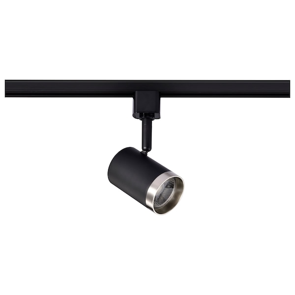 Nuvo 12-Watt LED Small Cylindrical Track Head - 3000K - Matte Black and Brushed Nickel Finish TH638 - main